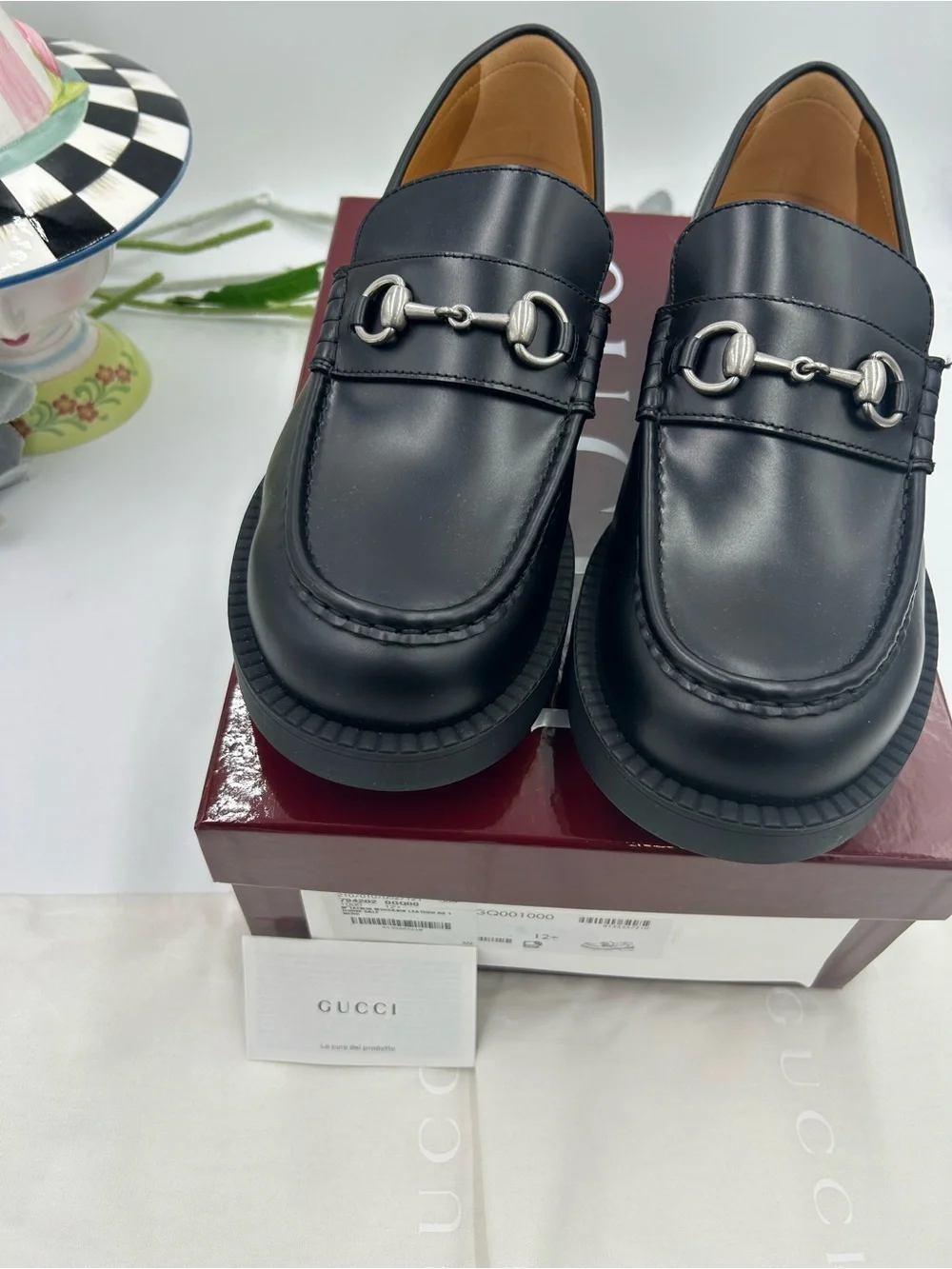Men's Gucci Leather horse bit loafers size 12.5 fits 13 US made in Italy